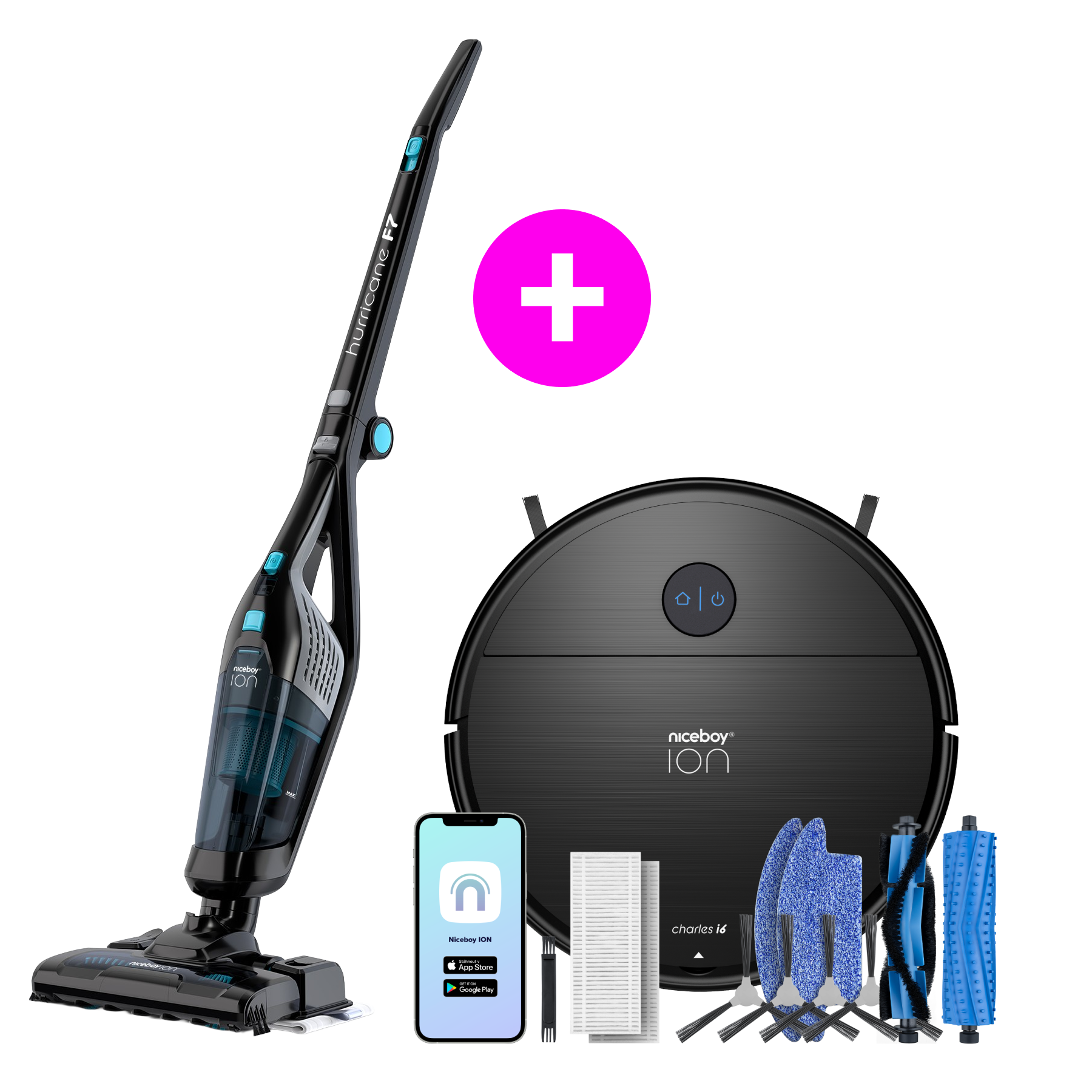 Akčný set Hurricane F7 + Charles i6